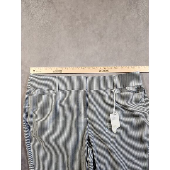 Lane Bryant The Allie Crop Pants Womnes Size 18 Blue Stripped Stretch NEW NWT - Picture 9 of 13
